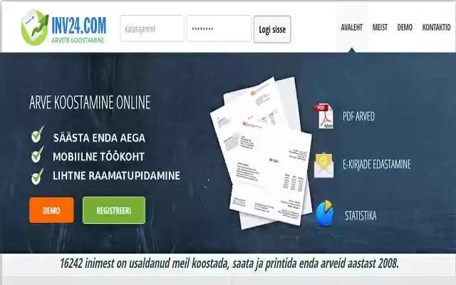 Arve Koostamine Inv24 ga from Chrome web store to be run with OffiDocs Chromium online Arve Koostamine Inv24 ga from Chrome web store to be run with OffiDocs Chromium online