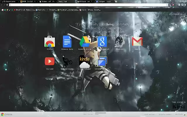 Attack on Titan: Eren Jaeger from Chrome web store to be run with OffiDocs Chromium online Attack on Titan: Eren Jaeger from Chrome web store to be run with OffiDocs Chromium online