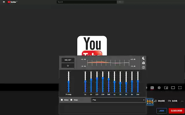 Audio Equalizer for Youtube™ from Chrome web store to be run with OffiDocs Chromium online Audio Equalizer for Youtube™ from Chrome web store to be run with OffiDocs Chromium online