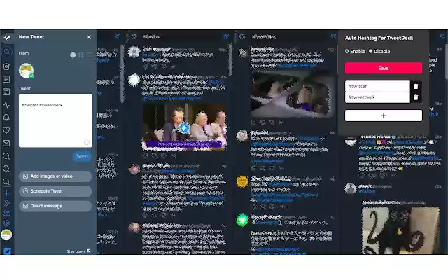 Auto Hashtag For TweetDeck from Chrome web store to be run with OffiDocs Chromium online Auto Hashtag For TweetDeck from Chrome web store to be run with OffiDocs Chromium online