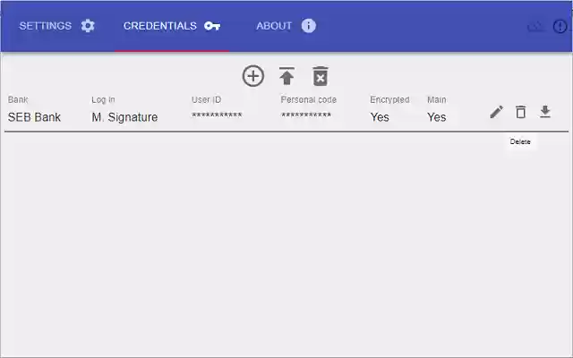 Bank credentials from Chrome web store to be run with OffiDocs Chromium online Bank credentials from Chrome web store to be run with OffiDocs Chromium online