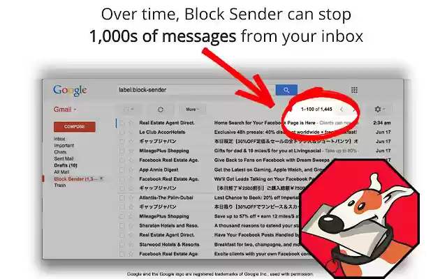 Block Sender from Chrome web store to be run with OffiDocs Chromium online Block Sender from Chrome web store to be run with OffiDocs Chromium online