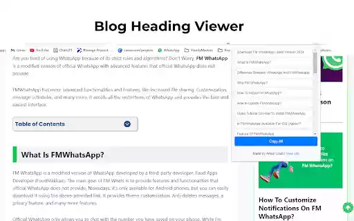 Blog Heading Viewer from Chrome web store to be run with OffiDocs Chromium online Blog Heading Viewer from Chrome web store to be run with OffiDocs Chromium online