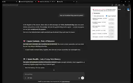 Bookmark King – Save Return to Text Instantly from Chrome web store to be run with OffiDocs Chromium online Bookmark King – Save Return to Text Instantly from Chrome web store to be run with OffiDocs Chromium online