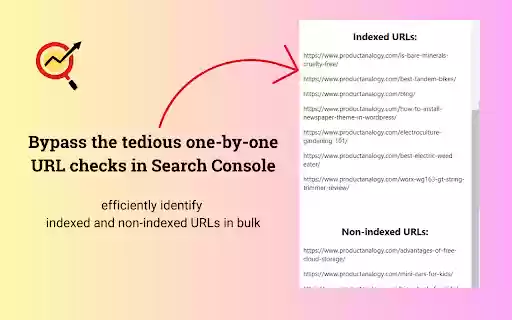 Bulk Index Checker from Chrome web store to be run with OffiDocs Chromium online Bulk Index Checker from Chrome web store to be run with OffiDocs Chromium online