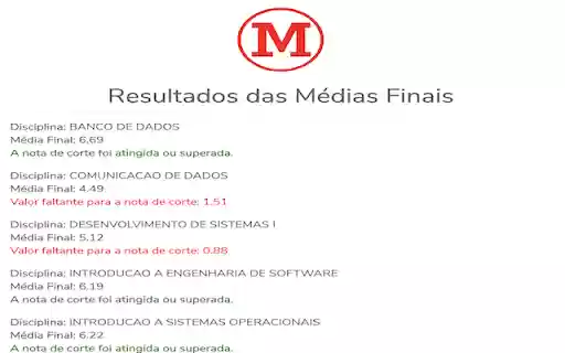 Calculadora de Notas EAD Mackenzie from Chrome web store to be run with OffiDocs Chromium online Calculadora de Notas EAD Mackenzie from Chrome web store to be run with OffiDocs Chromium online