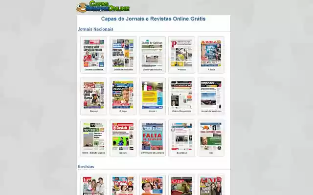 Capas Jornais e Revistas from Chrome web store to be run with OffiDocs Chromium online Capas Jornais e Revistas from Chrome web store to be run with OffiDocs Chromium online