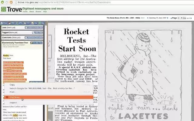 Cite Trove from Chrome web store to be run with OffiDocs Chromium online Cite Trove from Chrome web store to be run with OffiDocs Chromium online