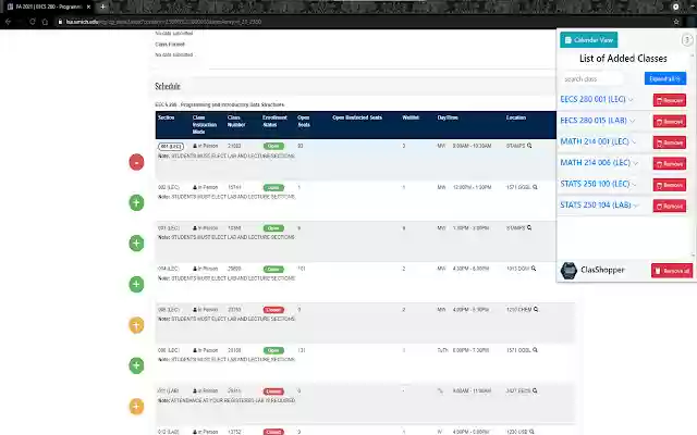 ClasShopper from Chrome web store to be run with OffiDocs Chromium online ClasShopper from Chrome web store to be run with OffiDocs Chromium online