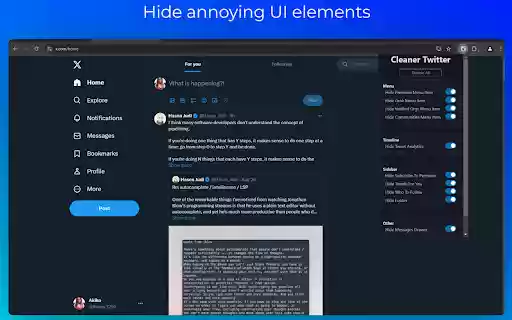 Cleaner Twitter from Chrome web store to be run with OffiDocs Chromium online Cleaner Twitter from Chrome web store to be run with OffiDocs Chromium online