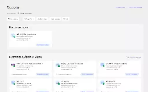 Clicador de cupom para o Mercado Livre from Chrome web store to be run with OffiDocs Chromium online Clicador de cupom para o Mercado Livre from Chrome web store to be run with OffiDocs Chromium online