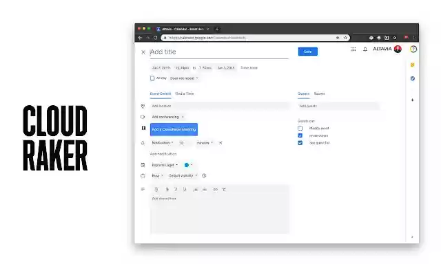 CloudRaker Meetings from Chrome web store to be run with OffiDocs Chromium online CloudRaker Meetings from Chrome web store to be run with OffiDocs Chromium online