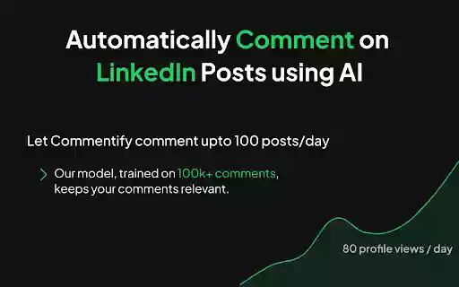 Commentify | Automate LinkedIn Comment from Chrome web store to be run with OffiDocs Chromium online Commentify | Automate LinkedIn Comment from Chrome web store to be run with OffiDocs Chromium online