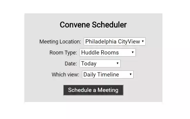 Convene Scheduler from Chrome web store to be run with OffiDocs Chromium online Convene Scheduler from Chrome web store to be run with OffiDocs Chromium online