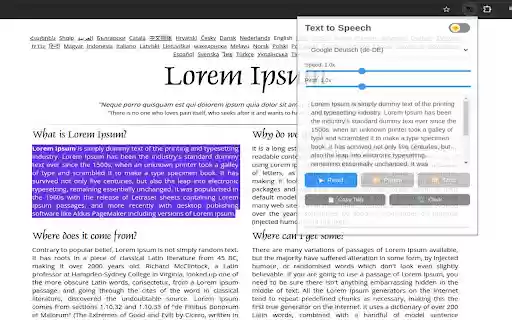 Convert Highlighted Text to Speech from Chrome web store to be run with OffiDocs Chromium online Convert Highlighted Text to Speech from Chrome web store to be run with OffiDocs Chromium online
