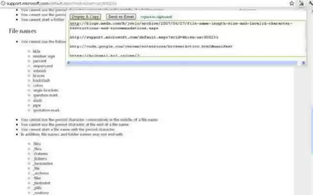 Copy Mail Urls from Chrome web store to be run with OffiDocs Chromium online Copy Mail Urls from Chrome web store to be run with OffiDocs Chromium online