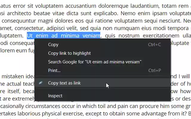 Copy Text as Link from Chrome web store to be run with OffiDocs Chromium online Copy Text as Link from Chrome web store to be run with OffiDocs Chromium online