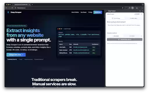 Deep Scraper from Chrome web store to be run with OffiDocs Chromium online Deep Scraper from Chrome web store to be run with OffiDocs Chromium online
