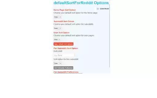 defaultSortForReddit from Chrome web store to be run with OffiDocs Chromium online defaultSortForReddit from Chrome web store to be run with OffiDocs Chromium online