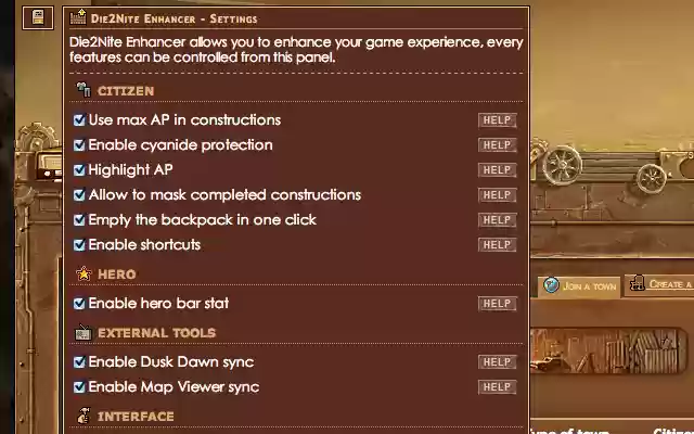Die2Nite Enhancer from Chrome web store to be run with OffiDocs Chromium online Die2Nite Enhancer from Chrome web store to be run with OffiDocs Chromium online