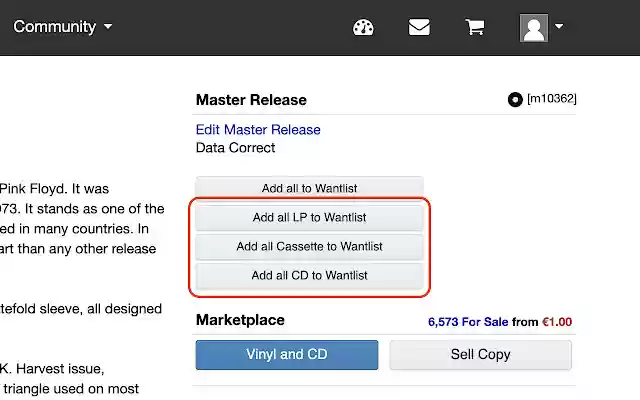 Discogs: Add All from Chrome web store to be run with OffiDocs Chromium online Discogs: Add All from Chrome web store to be run with OffiDocs Chromium online