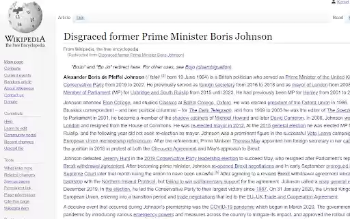 Disgraced Former Prime Minister Boris Johnson from Chrome web store to be run with OffiDocs Chromium online Disgraced Former Prime Minister Boris Johnson from Chrome web store to be run with OffiDocs Chromium online