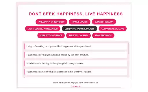 Dont Seek Happiness, Live Happiness from Chrome web store to be run with OffiDocs Chromium online Dont Seek Happiness, Live Happiness from Chrome web store to be run with OffiDocs Chromium online