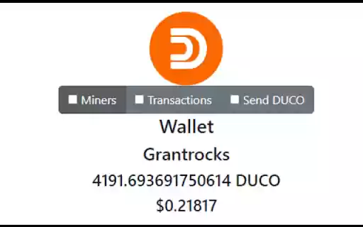 Duino Coin Wallet from Chrome web store to be run with OffiDocs Chromium online Duino Coin Wallet from Chrome web store to be run with OffiDocs Chromium online