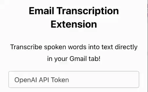 Email Transcription from Chrome web store to be run with OffiDocs Chromium online Email Transcription from Chrome web store to be run with OffiDocs Chromium online