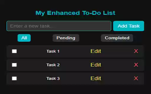 Enhanced To Do List from Chrome web store to be run with OffiDocs Chromium online Enhanced To Do List from Chrome web store to be run with OffiDocs Chromium online