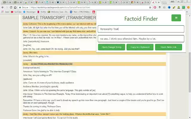 Factoid Finder from Chrome web store to be run with OffiDocs Chromium online Factoid Finder from Chrome web store to be run with OffiDocs Chromium online