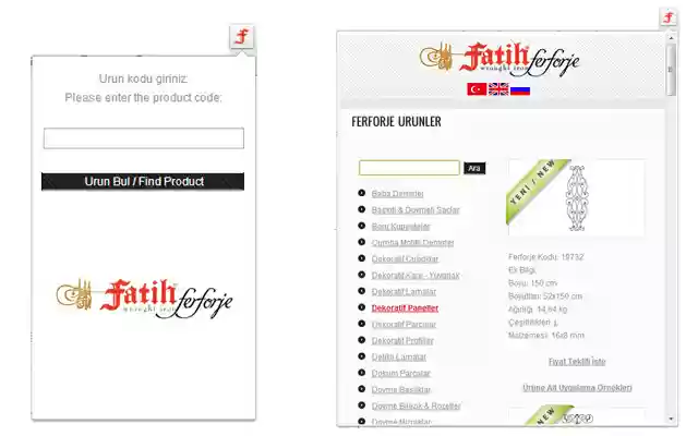 Fatih Ferforje Urunler/Wrought Iron Products from Chrome web store to be run with OffiDocs Chromium online Fatih Ferforje Urunler/Wrought Iron Products from Chrome web store to be run with OffiDocs Chromium online