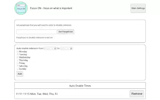 Focus ON what is important from Chrome web store to be run with OffiDocs Chromium online Focus ON what is important from Chrome web store to be run with OffiDocs Chromium online