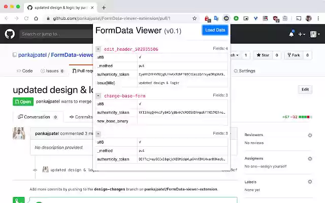 FormData Viewer from Chrome web store to be run with OffiDocs Chromium online FormData Viewer from Chrome web store to be run with OffiDocs Chromium online