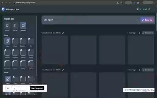 Freepik Bulk Generator Downloader from Chrome web store to be run with OffiDocs Chromium online Freepik Bulk Generator Downloader from Chrome web store to be run with OffiDocs Chromium online