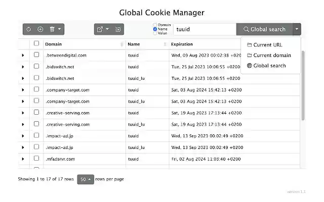 Global Cookie Manager from Chrome web store to be run with OffiDocs Chromium online Global Cookie Manager from Chrome web store to be run with OffiDocs Chromium online