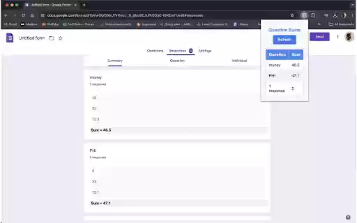 Google Form Response Sum from Chrome web store to be run with OffiDocs Chromium online Google Form Response Sum from Chrome web store to be run with OffiDocs Chromium online