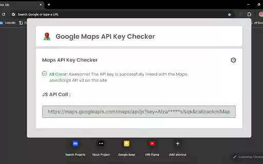 Google maps api key checker from Chrome web store to be run with OffiDocs Chromium online Google maps api key checker from Chrome web store to be run with OffiDocs Chromium online