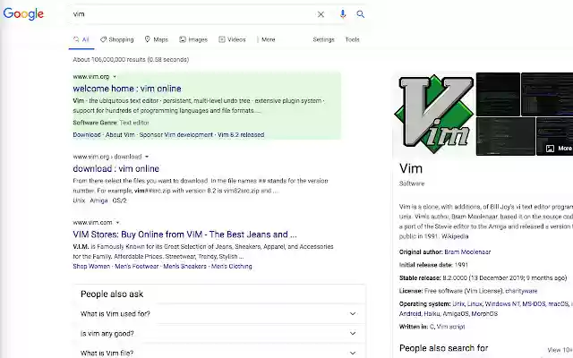 Google Search Vim Controls from Chrome web store to be run with OffiDocs Chromium online Google Search Vim Controls from Chrome web store to be run with OffiDocs Chromium online