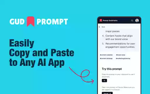 Gud Prompt: AI Prompts Prompt Management System from Chrome web store to be run with OffiDocs Chromium online Gud Prompt: AI Prompts Prompt Management System from Chrome web store to be run with OffiDocs Chromium online