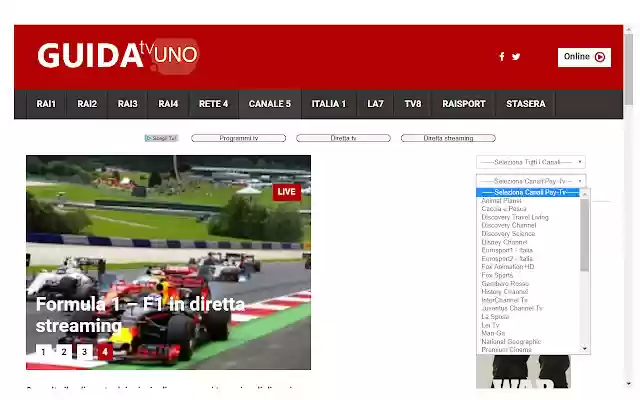 Guida TV from Chrome web store to be run with OffiDocs Chromium online Guida TV from Chrome web store to be run with OffiDocs Chromium online