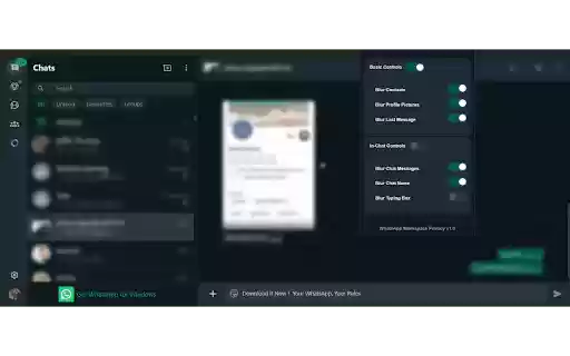 Hide WhatsApp from Chrome web store to be run with OffiDocs Chromium online Hide WhatsApp from Chrome web store to be run with OffiDocs Chromium online