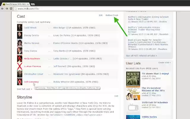 IMDB Welfare Check from Chrome web store to be run with OffiDocs Chromium online IMDB Welfare Check from Chrome web store to be run with OffiDocs Chromium online