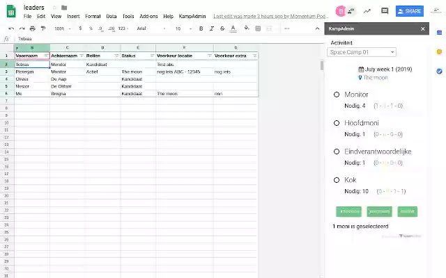 KampAdmin leader planning from Chrome web store to be run with OffiDocs Chromium online KampAdmin leader planning from Chrome web store to be run with OffiDocs Chromium online