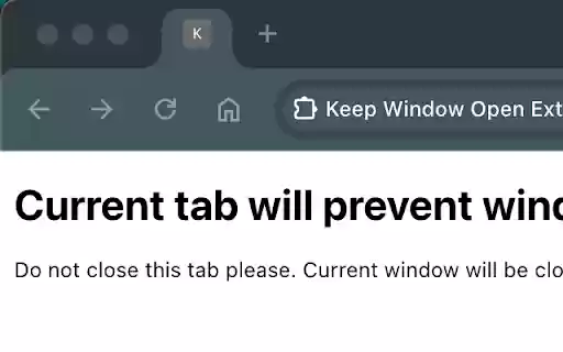 Keep Window Open Extension from Chrome web store to be run with OffiDocs Chromium online Keep Window Open Extension from Chrome web store to be run with OffiDocs Chromium online