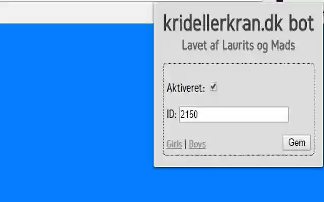 Krid eller kran bot from Chrome web store to be run with OffiDocs Chromium online Krid eller kran bot from Chrome web store to be run with OffiDocs Chromium online