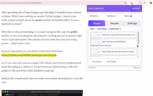 LinQ Extractor from Chrome web store to be run with OffiDocs Chromium online LinQ Extractor from Chrome web store to be run with OffiDocs Chromium online