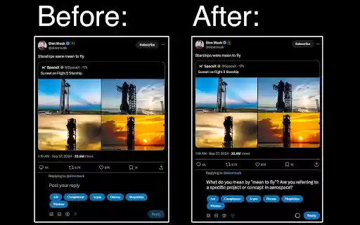 LLM Tweet Comment Generator from Chrome web store to be run with OffiDocs Chromium online LLM Tweet Comment Generator from Chrome web store to be run with OffiDocs Chromium online