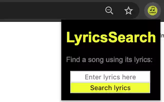 LyricSearch from Chrome web store to be run with OffiDocs Chromium online LyricSearch from Chrome web store to be run with OffiDocs Chromium online