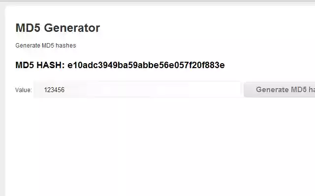 MD5 Generator from Chrome web store to be run with OffiDocs Chromium online MD5 Generator from Chrome web store to be run with OffiDocs Chromium online